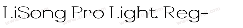 LiSong Pro Light Reg字体转换